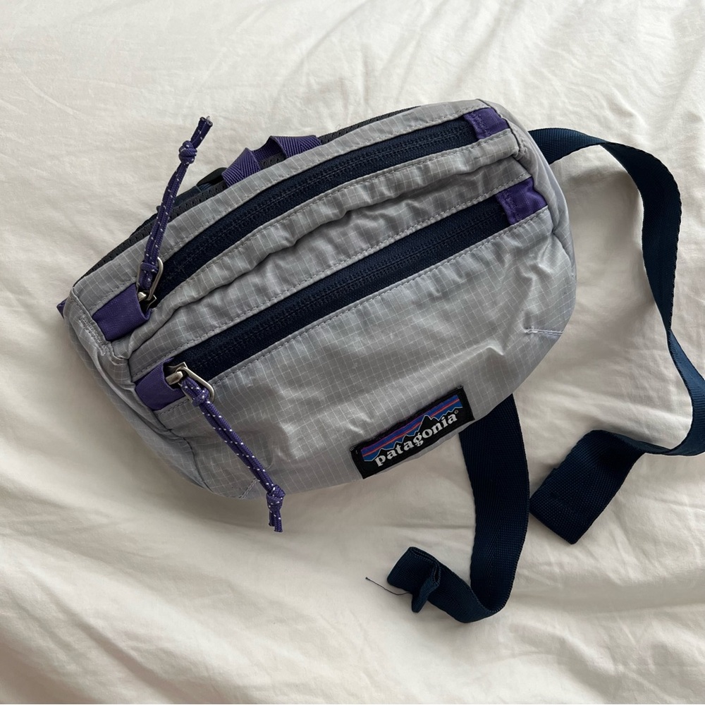 RARE Vintage Patagonia Grey and Purple Waist Bag